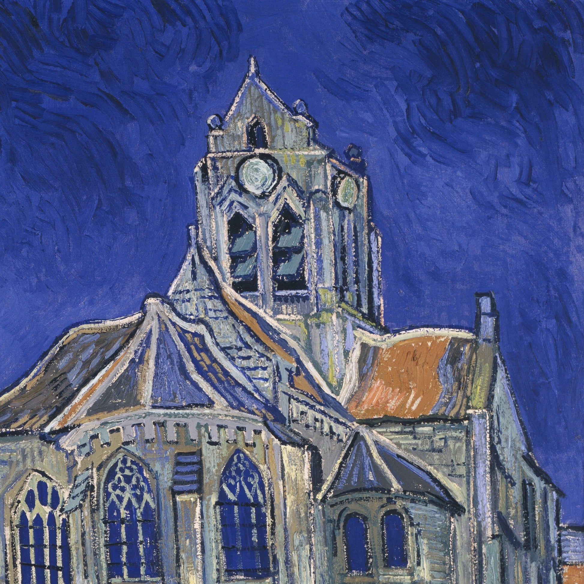 Van Gogh - Church at Auvers: 3D Textured Oil Painting Print