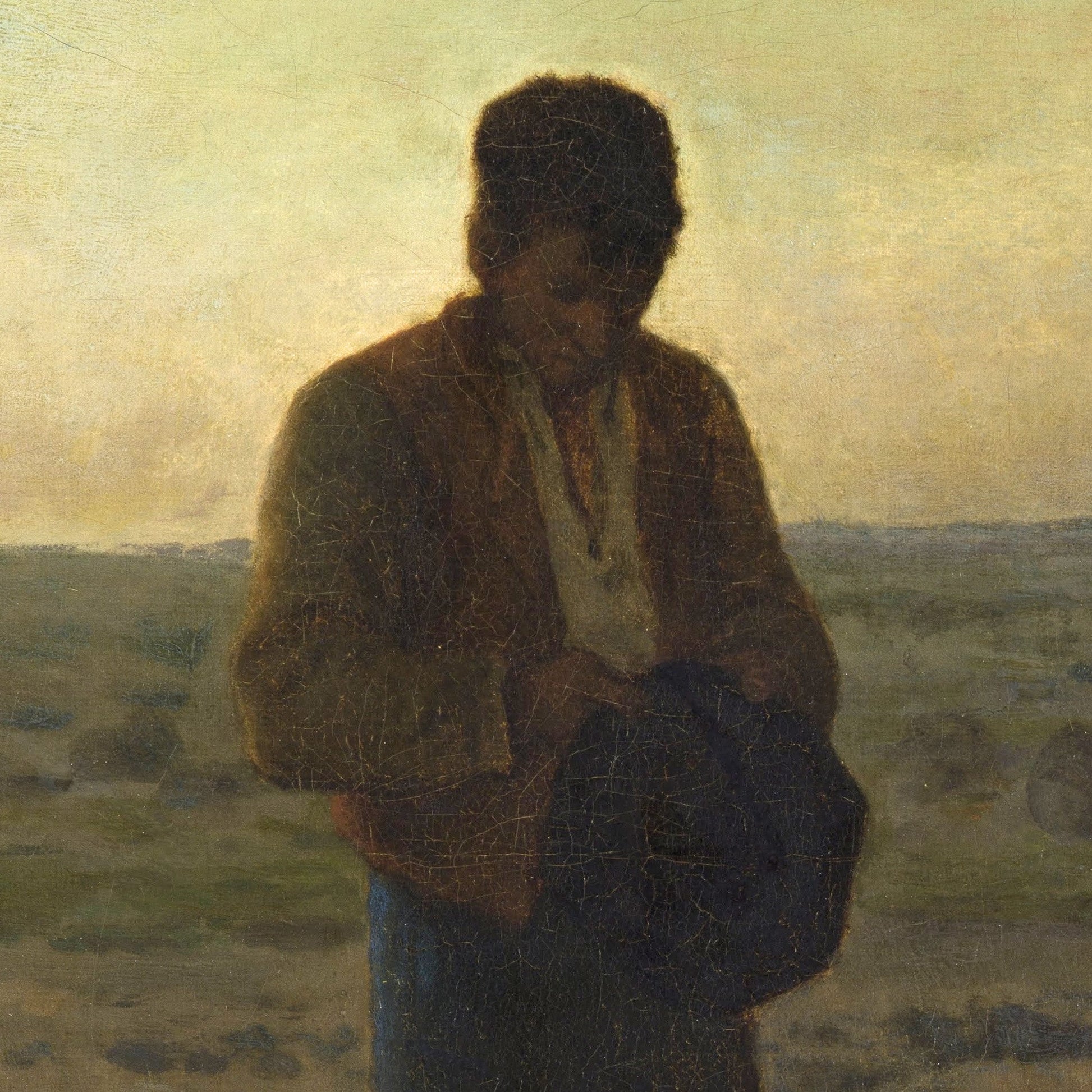 The Angelus by Jean François Millet, 3d Printed with texture and brush strokes looks like original oil painting