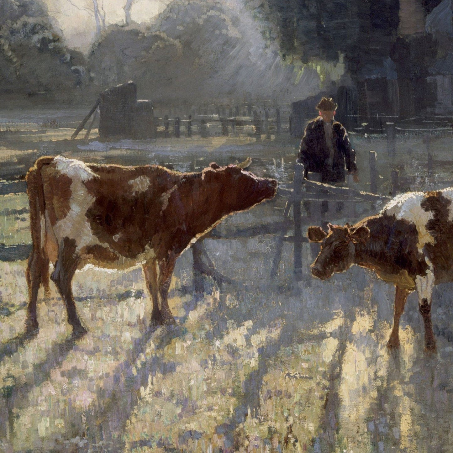 Elioth Gruner 'Spring Frost' 3D Print: Textured Oil Painting Reproduction