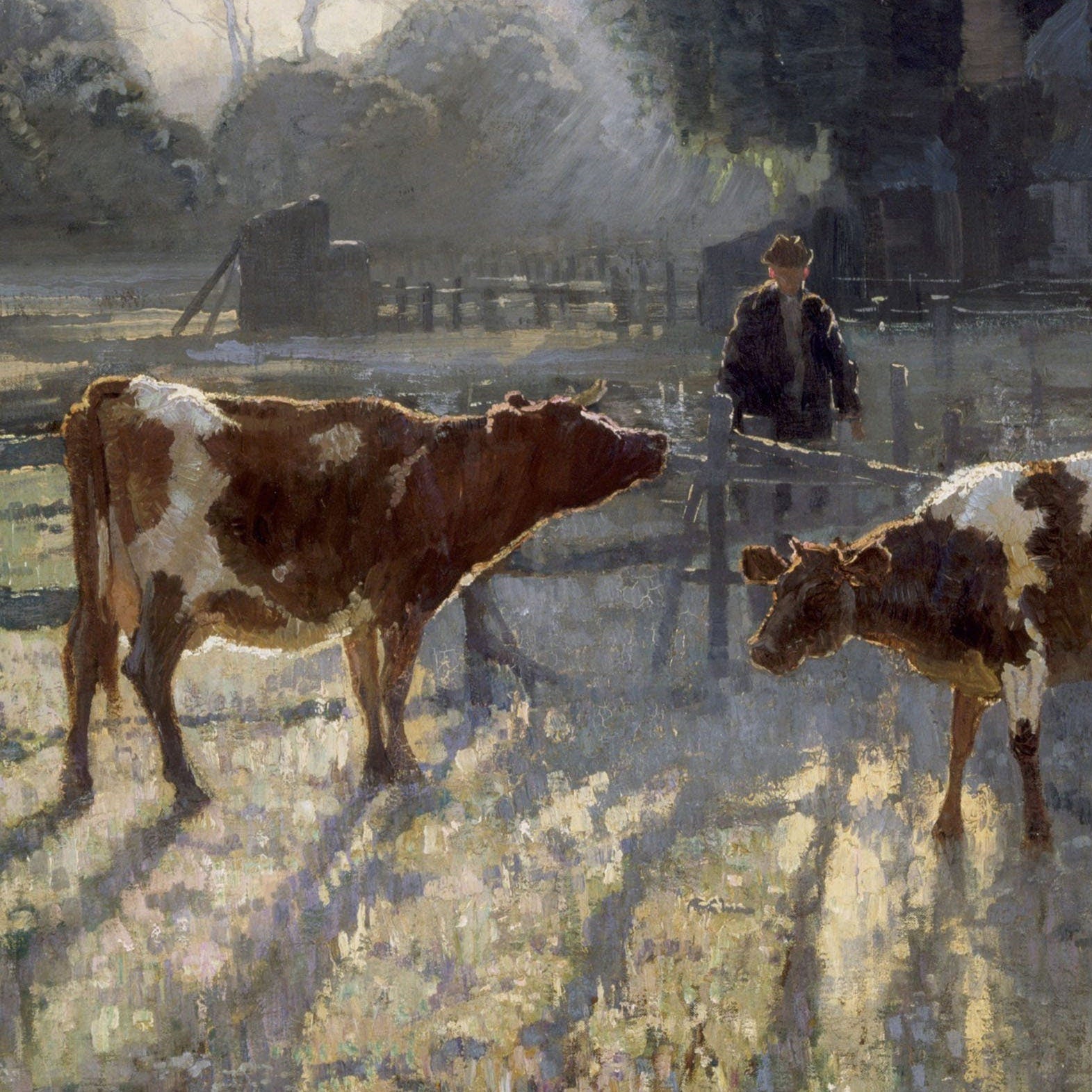 Elioth Gruner 'Spring Frost' 3D Print: Textured Oil Painting Reproduction