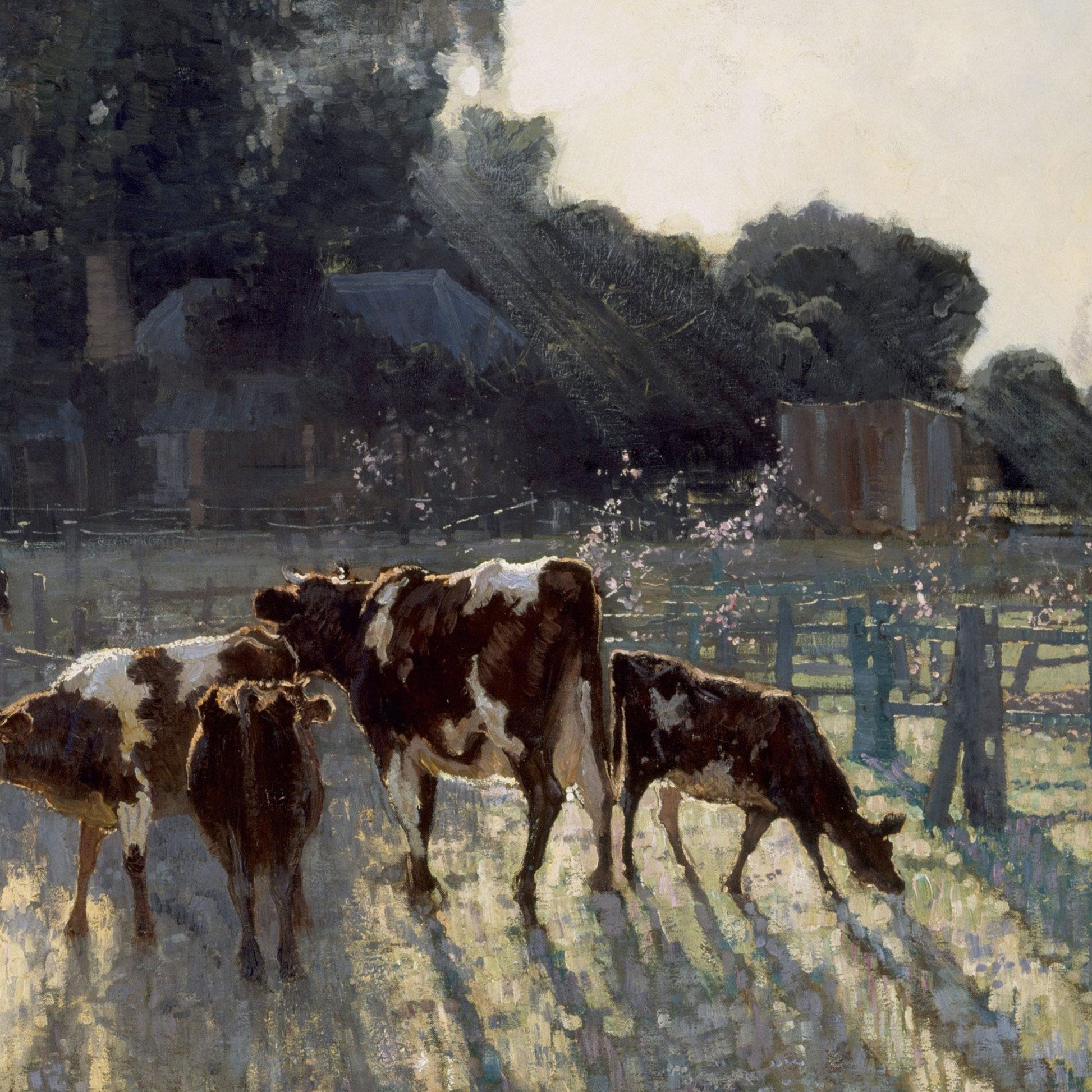 Elioth Gruner 'Spring Frost' 3D Print: Textured Oil Painting Reproduction
