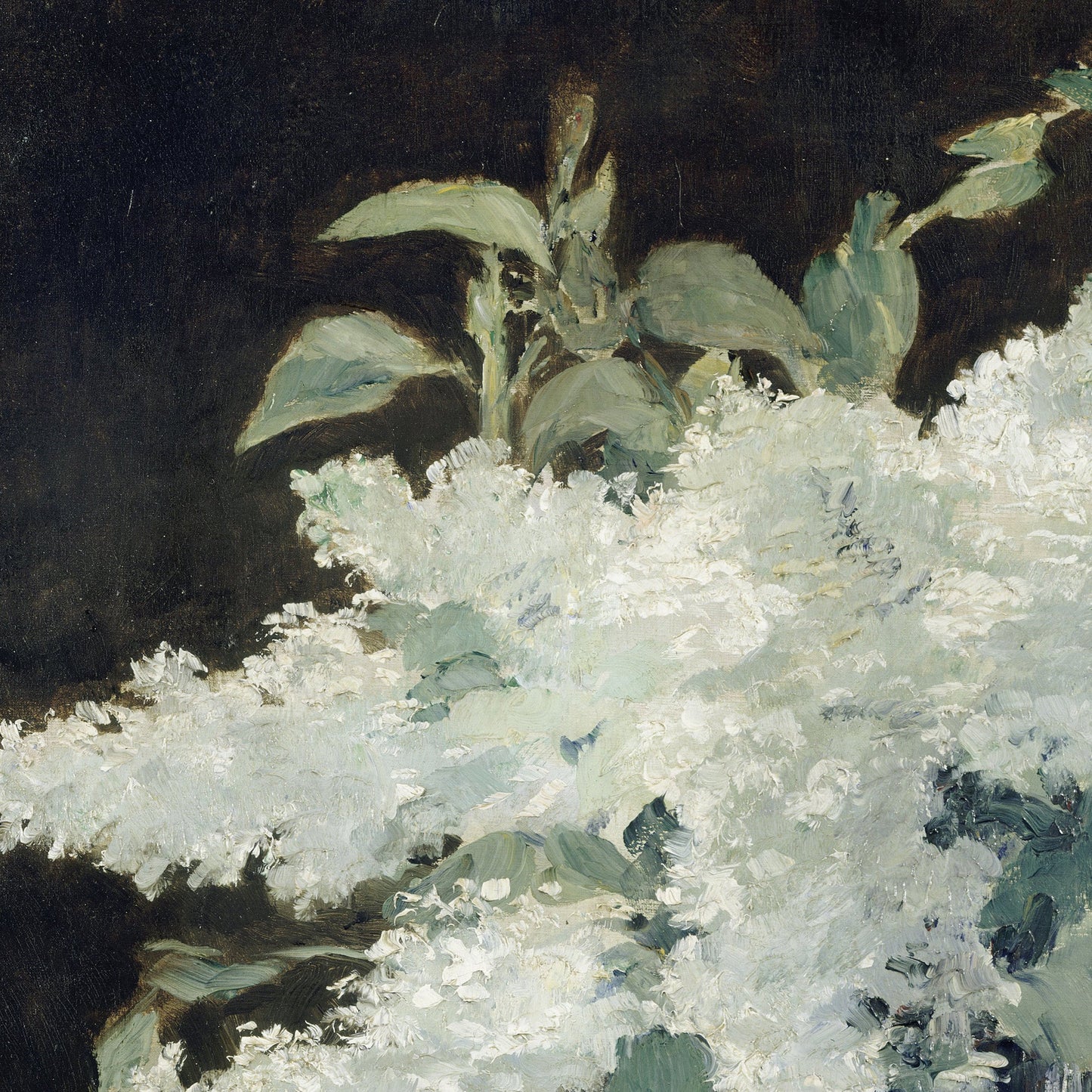 Edouard Manet White Lilac 3D Textured Print: Floral Still Life