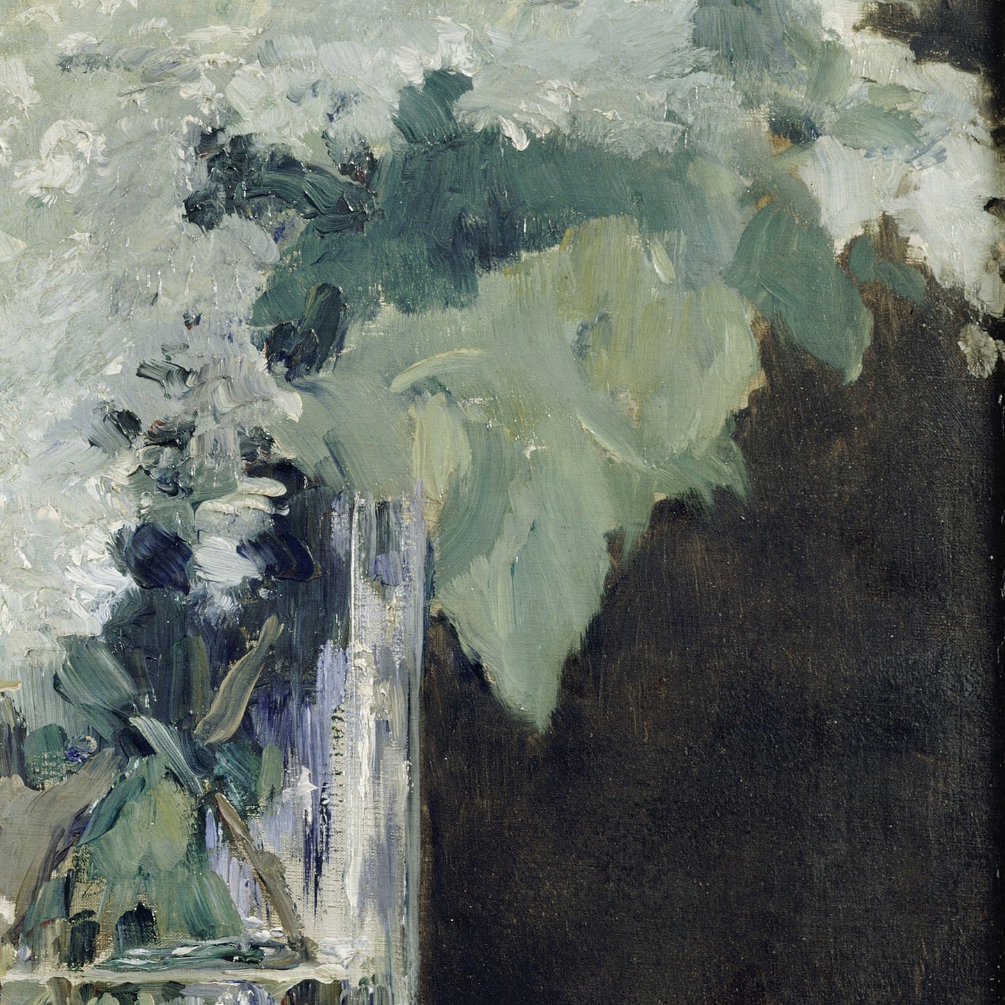 Edouard Manet White Lilac 3D Textured Print: Floral Still Life