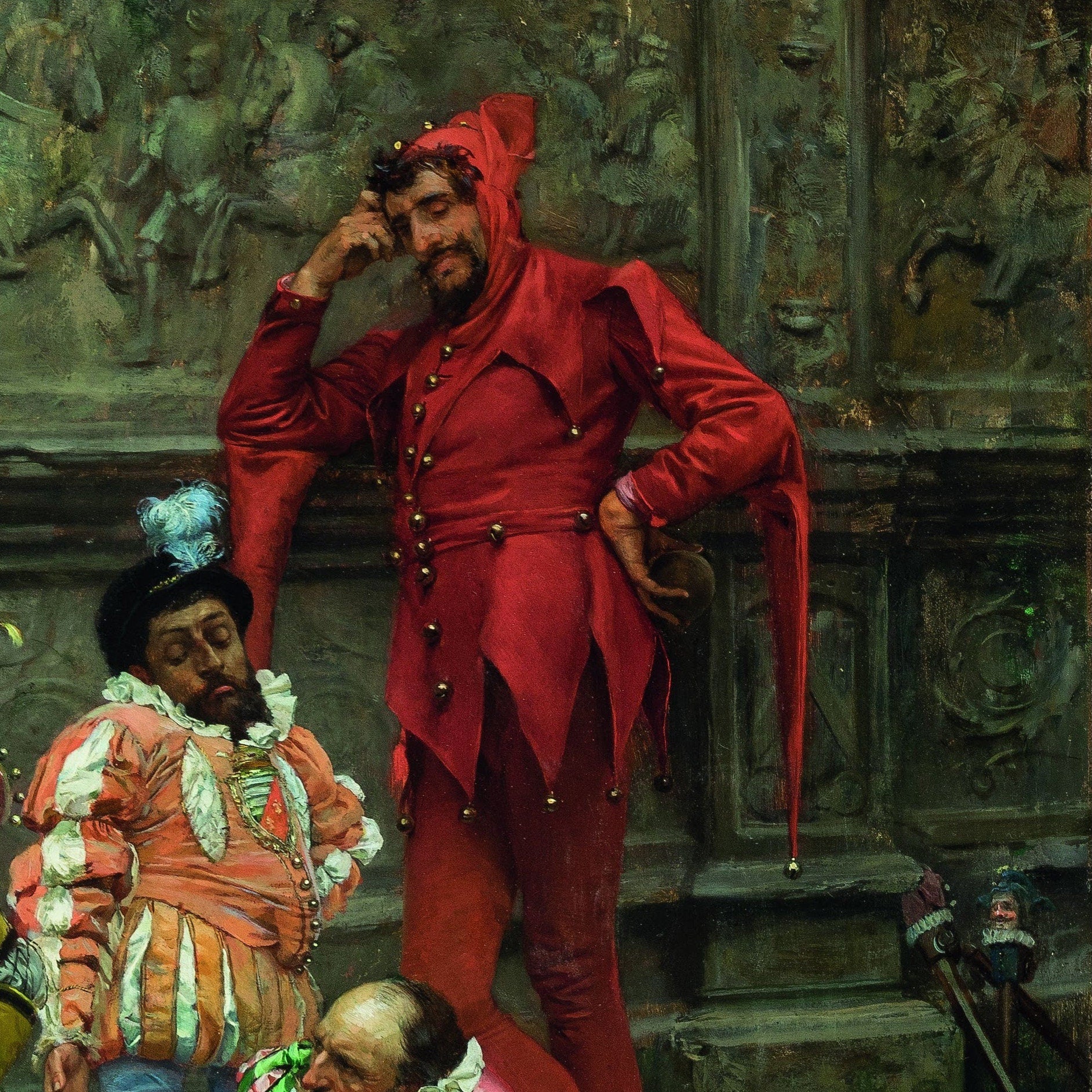 Jesters Playing Cochonnet 3D Print: Eduardo Zamacois Textured Art