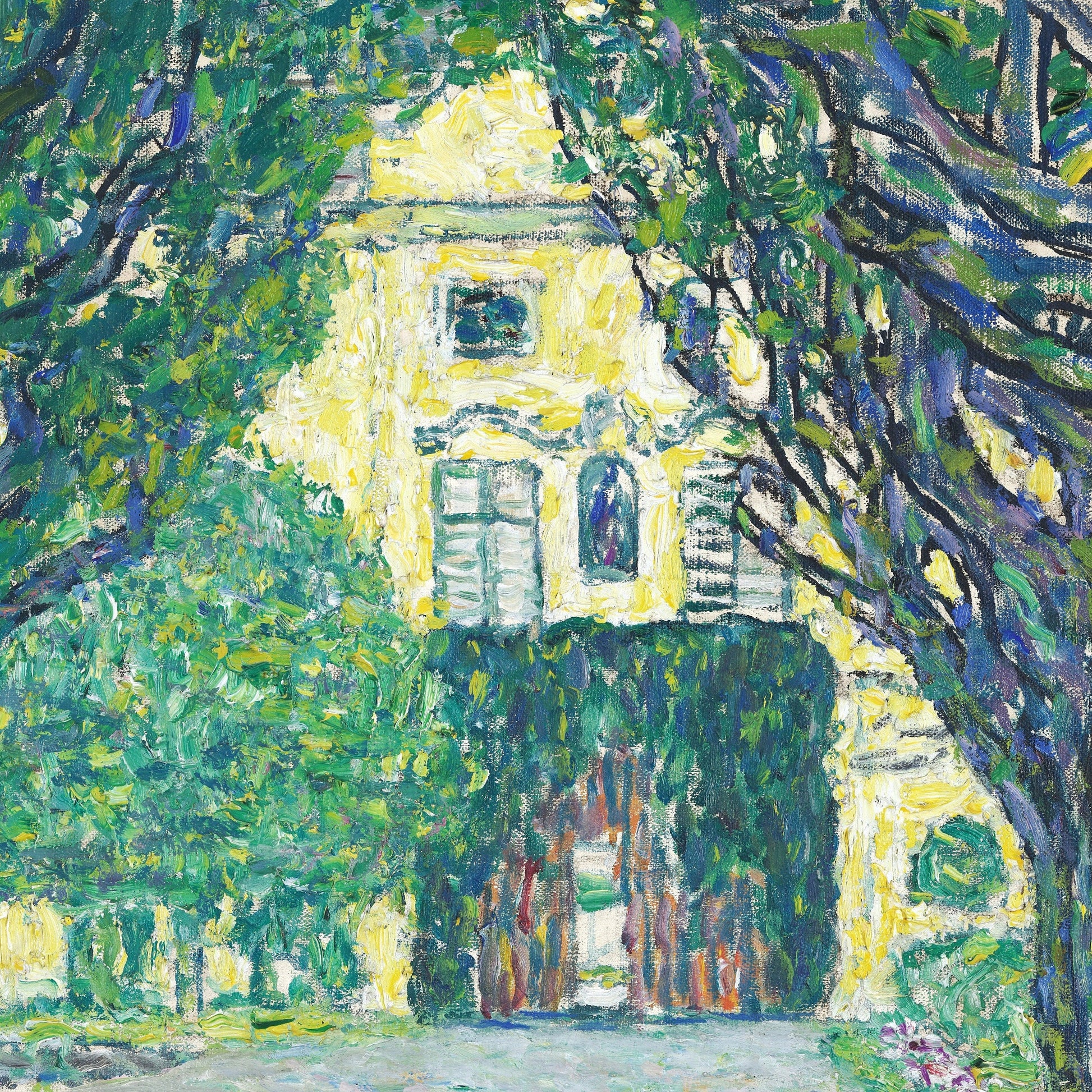 Avenue to Schloss Kammer by Gustav Klimt, 3d Printed with texture and brush strokes looks like original oil painting.