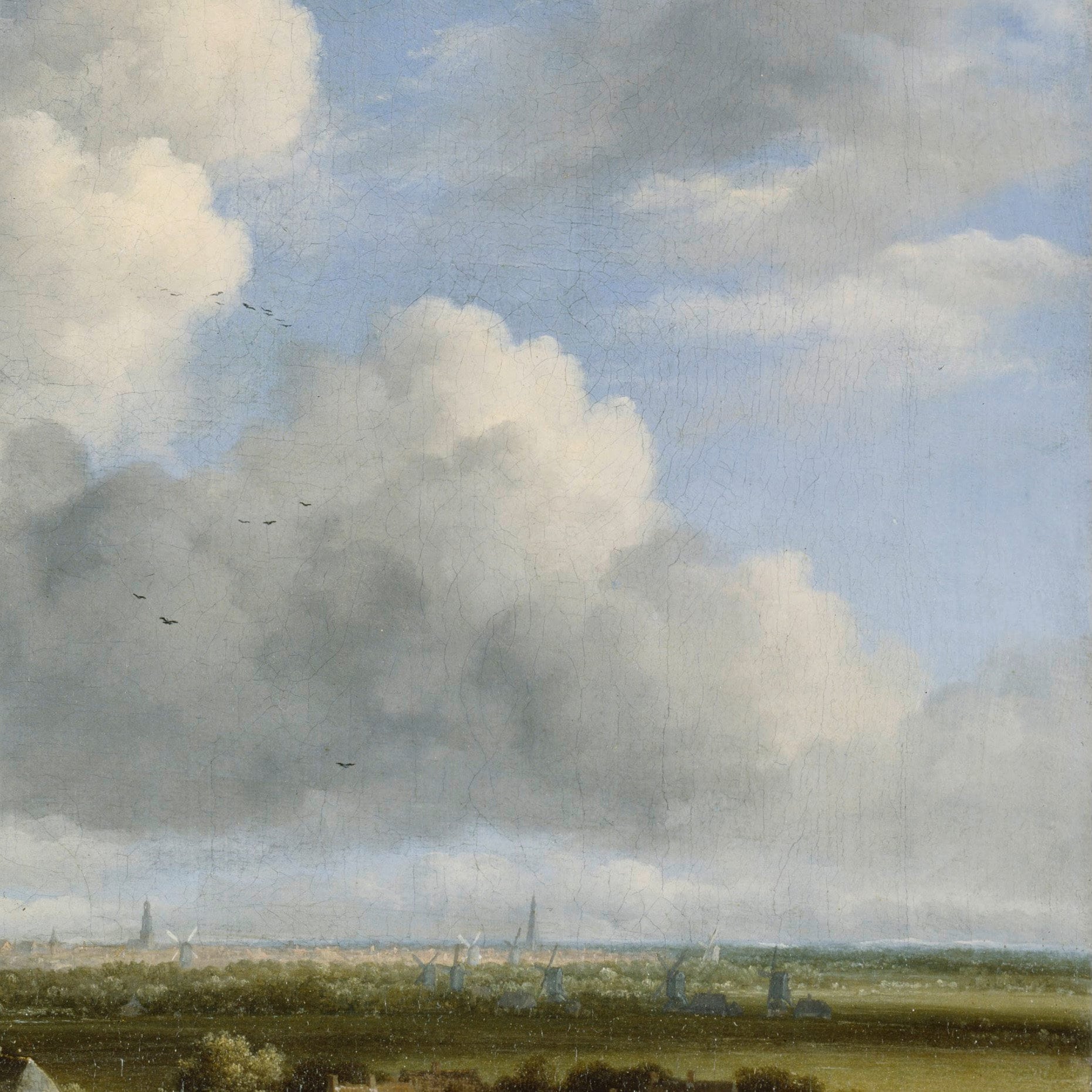 Jacob van Ruisdael: View of Haarlem, 3D Printed Textured Oil Painting