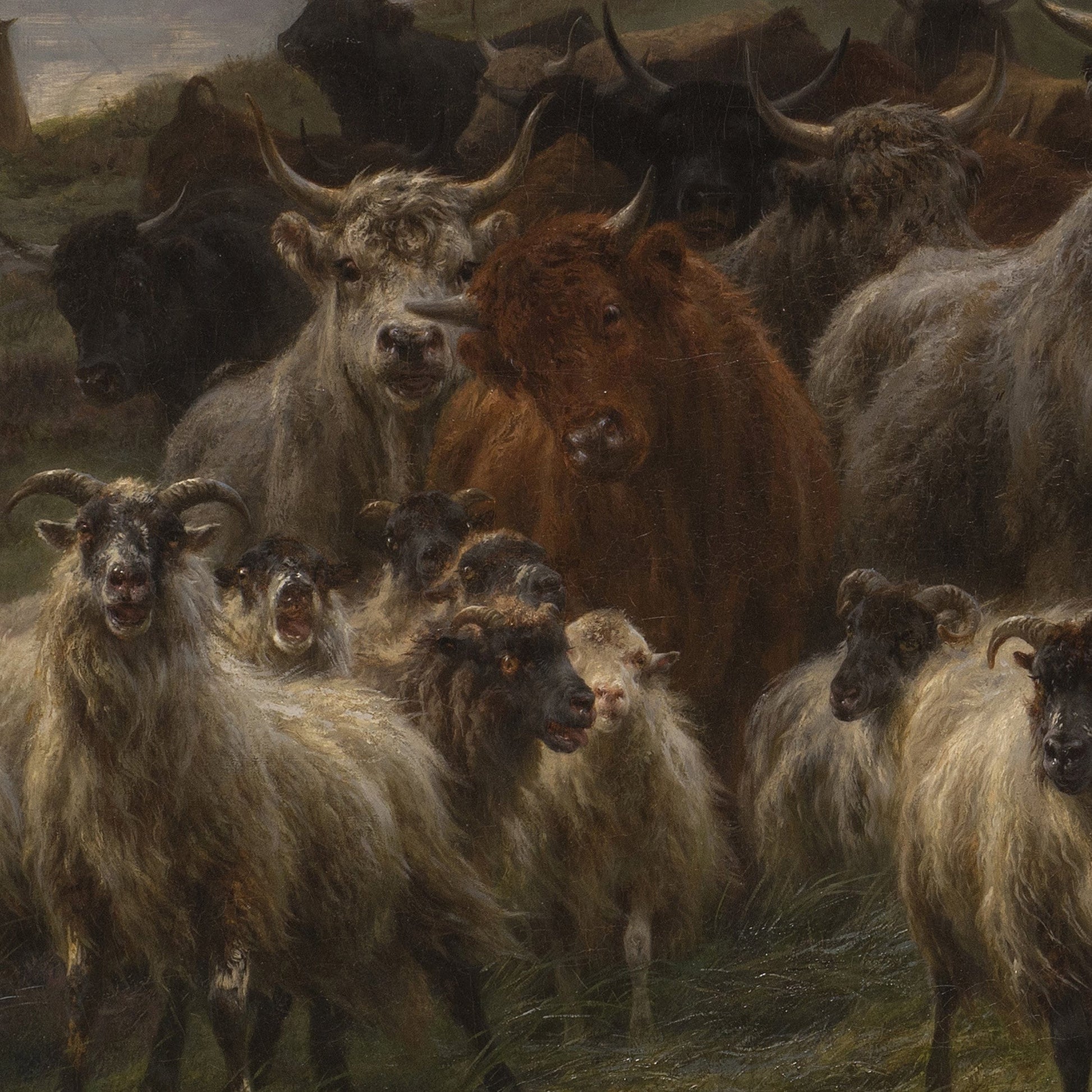 Rosa Bonheur Highland Raid 3D Print: Textured Oil Painting Replica