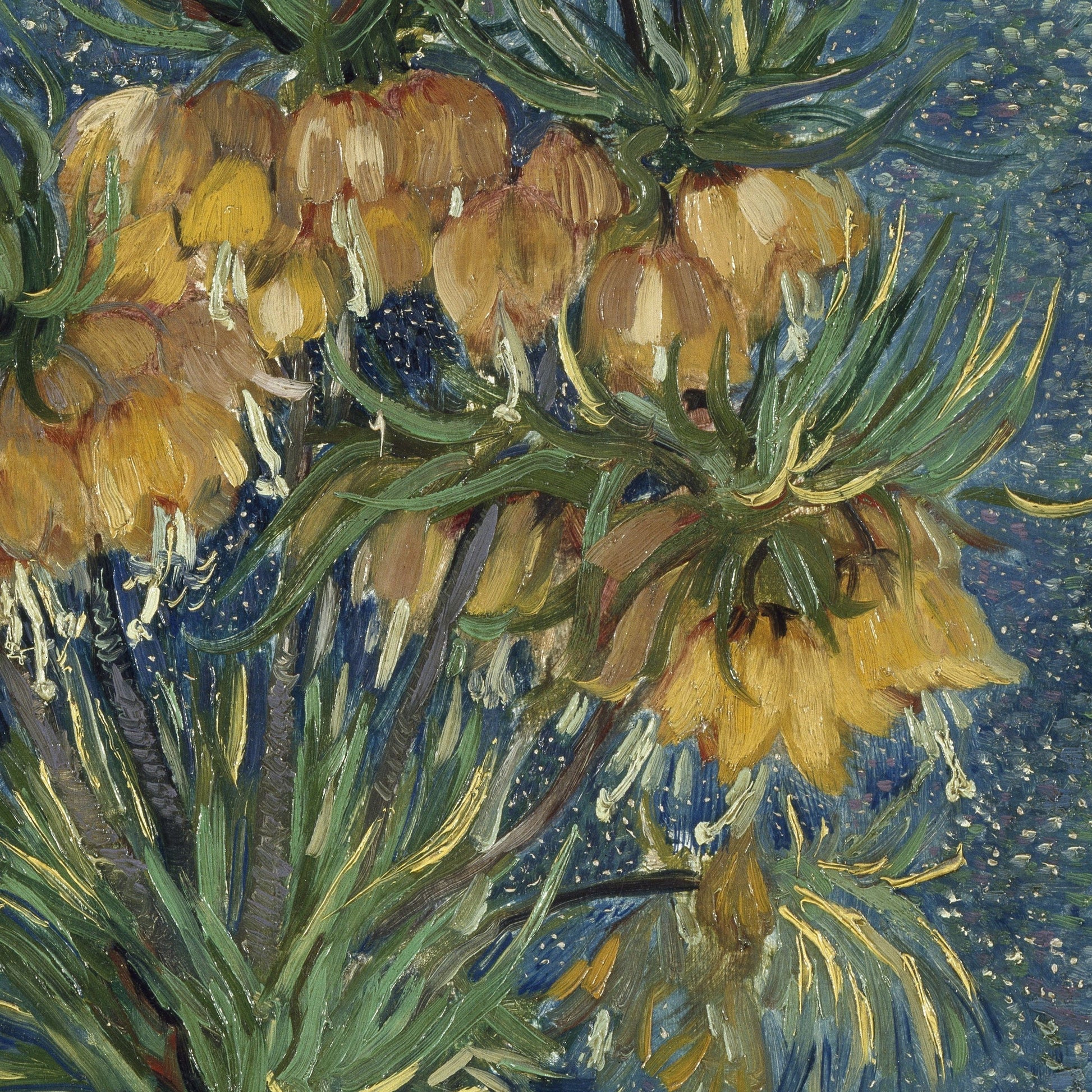 Imperial Fritillaries by Vincent Van Gogh, 3d Printed with texture and brush strokes looks like original oil painting