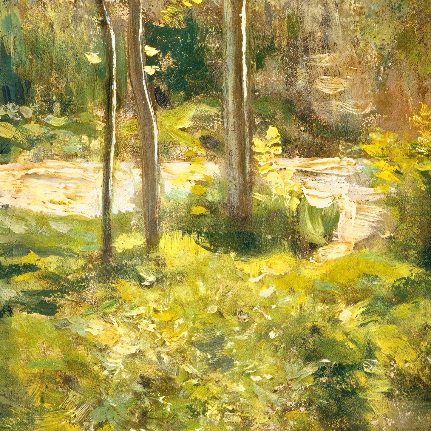 Daubigny Landscape 3D Print: Textured Brushstrokes