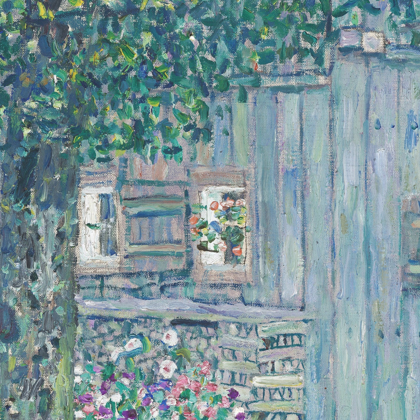 Gustav Klimt Farmhouse Print: 3D Textured Oil Painting Reproduction