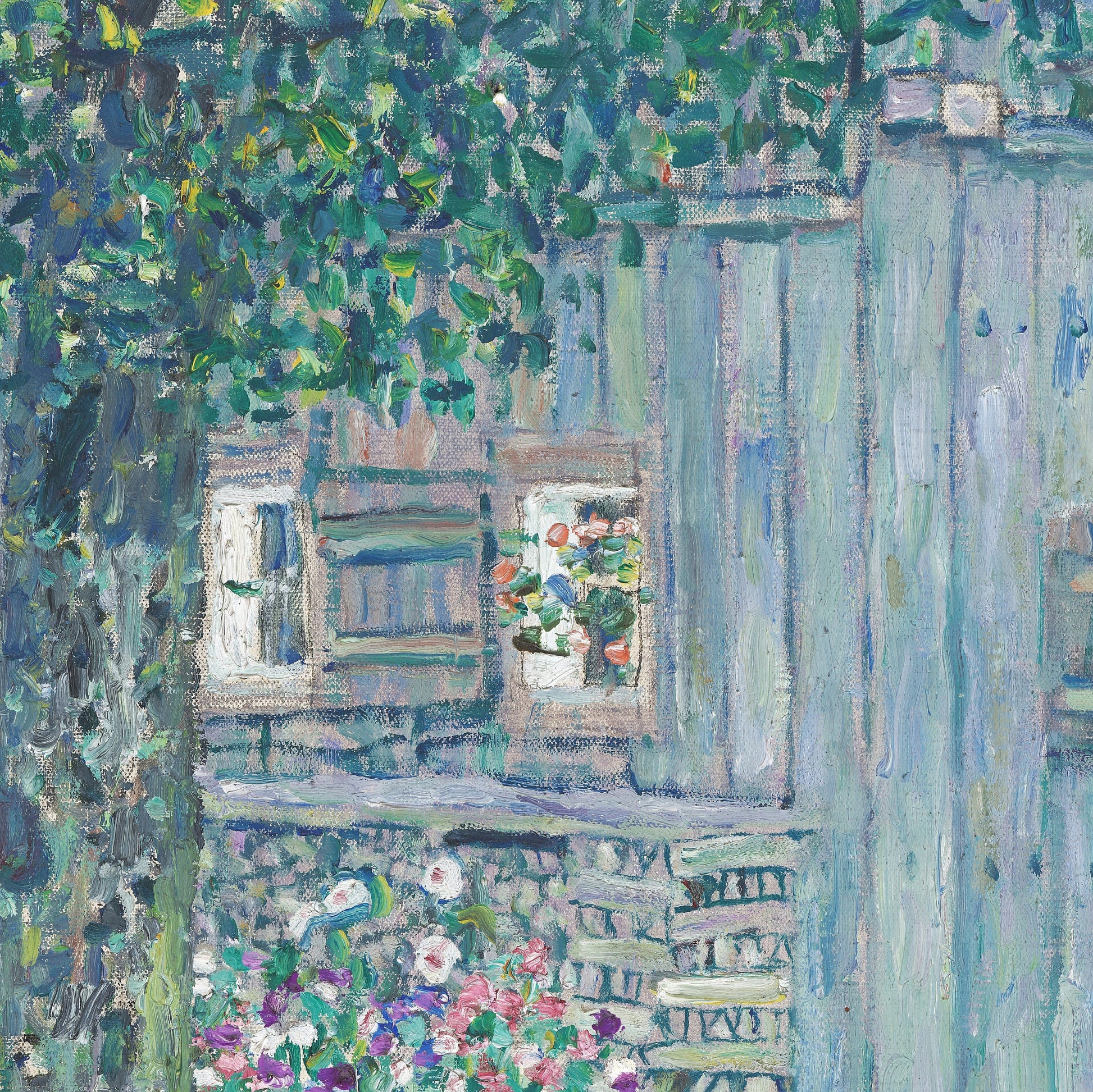 Gustav Klimt Farmhouse Print: 3D Textured Oil Painting Reproduction