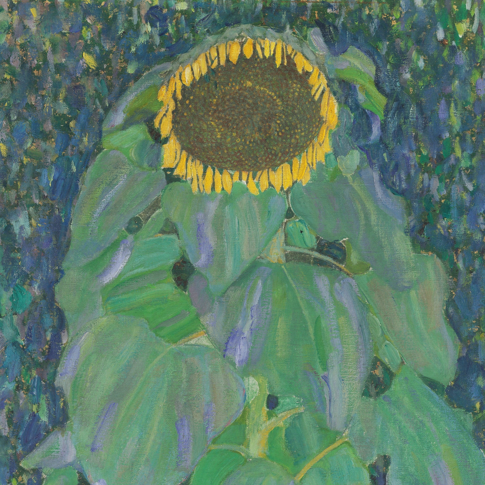 Gustav Klimt Sunflower 3D Print: Textured Brushstrokes
