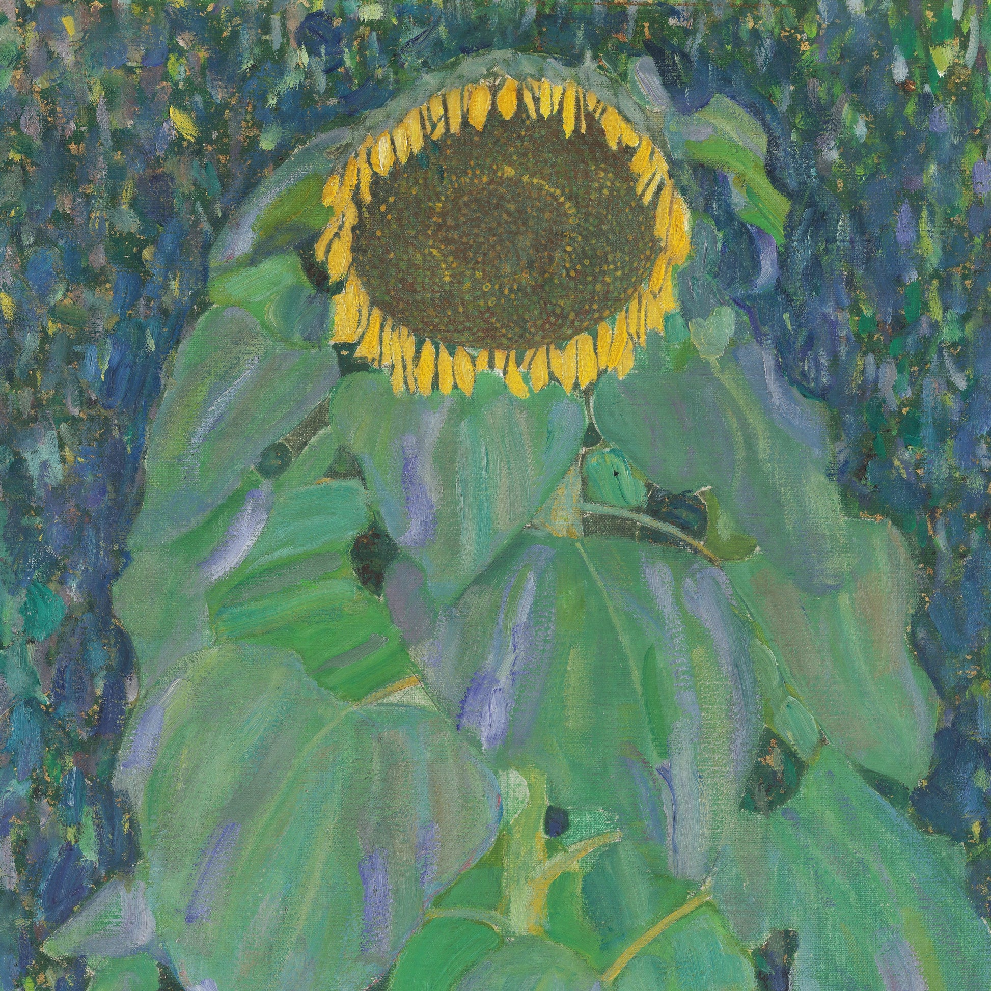 Sunflower by Gustav Klimt, 3d Printed with texture and brush strokes looks like original oil painting.