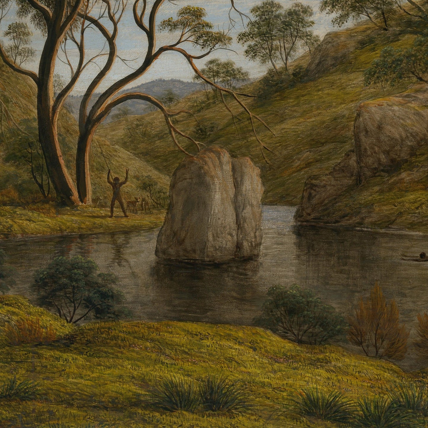 John Glover Painting: The Bath of Diana 3D Textured Print