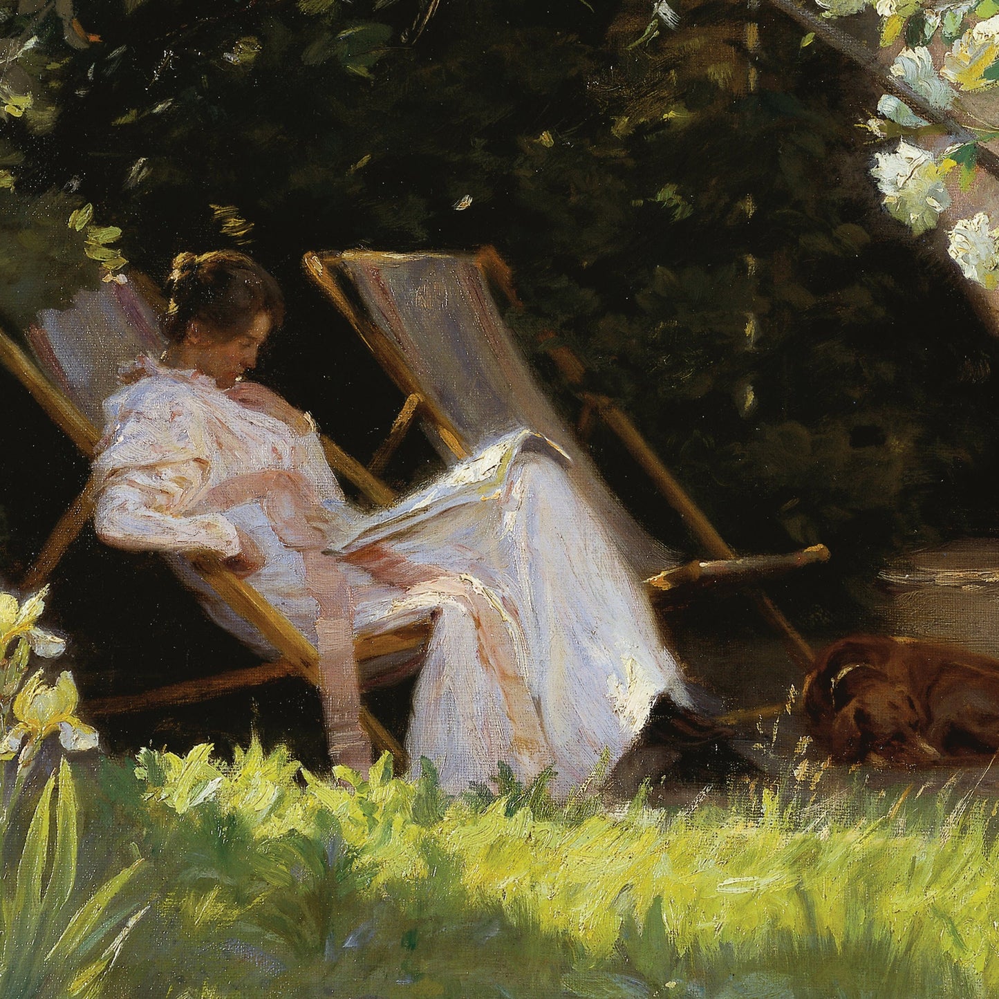 Roses by Kroyer: 3D Printed Textured Oil Painting Reproduction