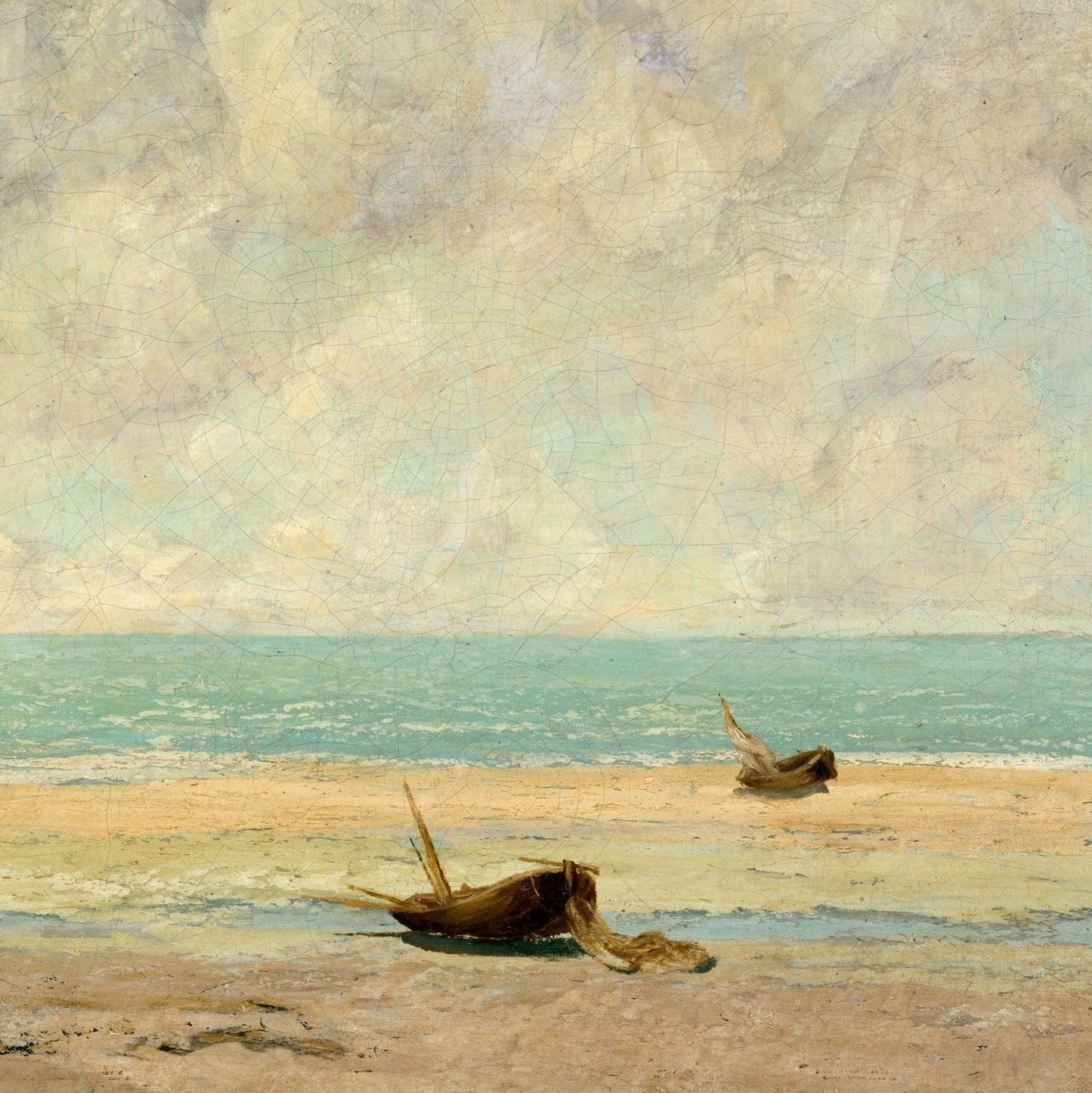 Gustave Courbet: The Calm Sea - 3D Textured Art Print
