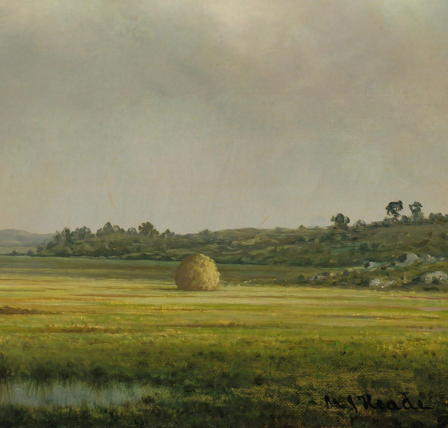 Newburyport Meadows 3D Print: Martin Johnson Heade Textured Landscape Art