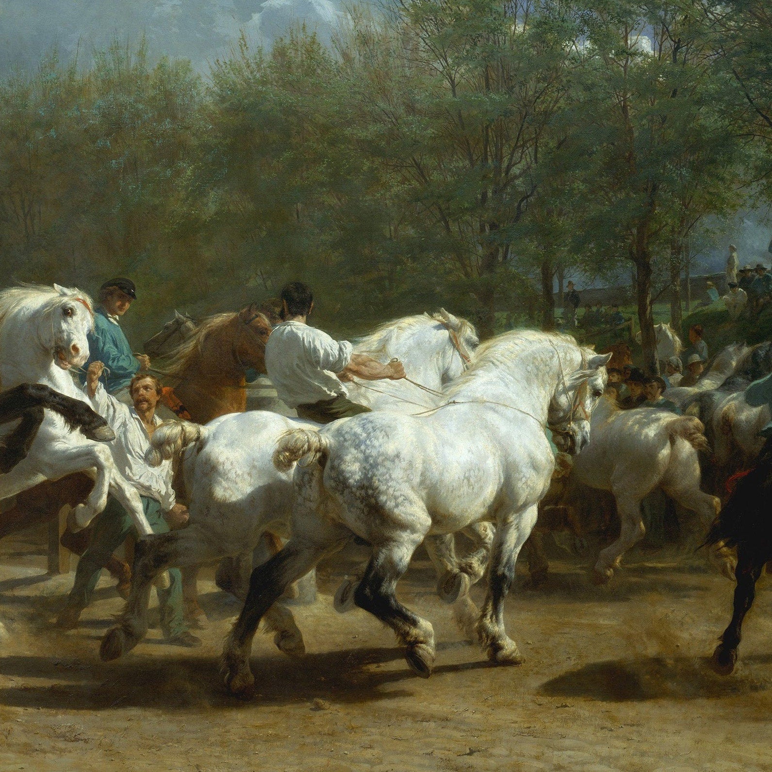 The Horse Fair 3D Print by Rosa Bonheur: Textured Oil Painting Replica