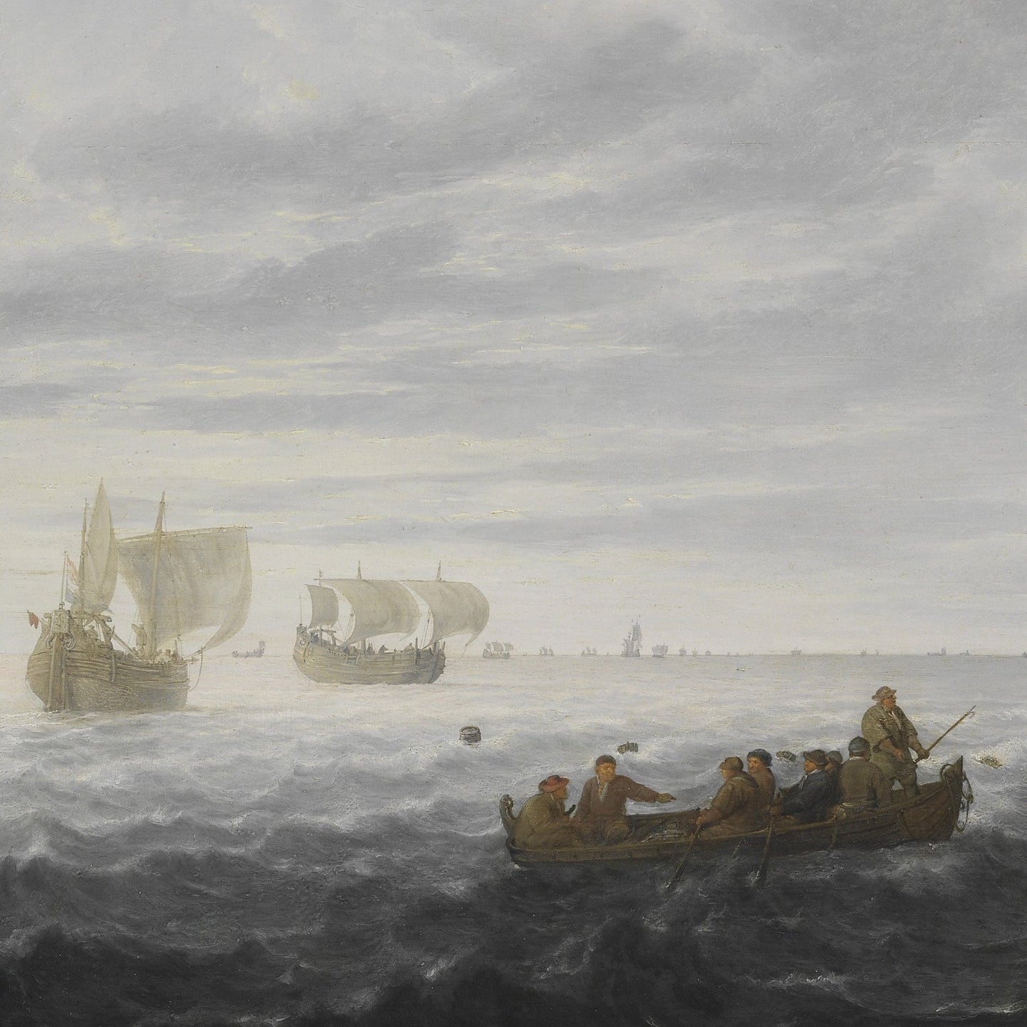 Simon de Vlieger Dutch Seascape, 3D Textured Print