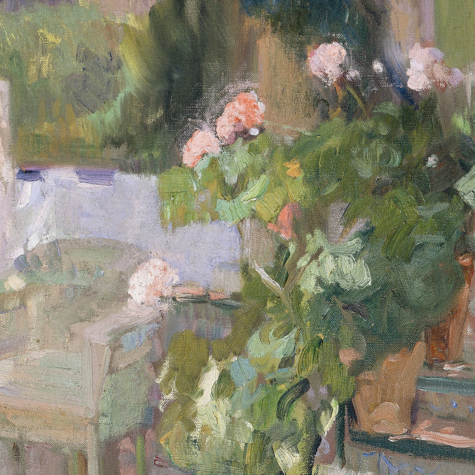Sorolla Gardens 3D Print: Textured Oil Painting Reproduction
