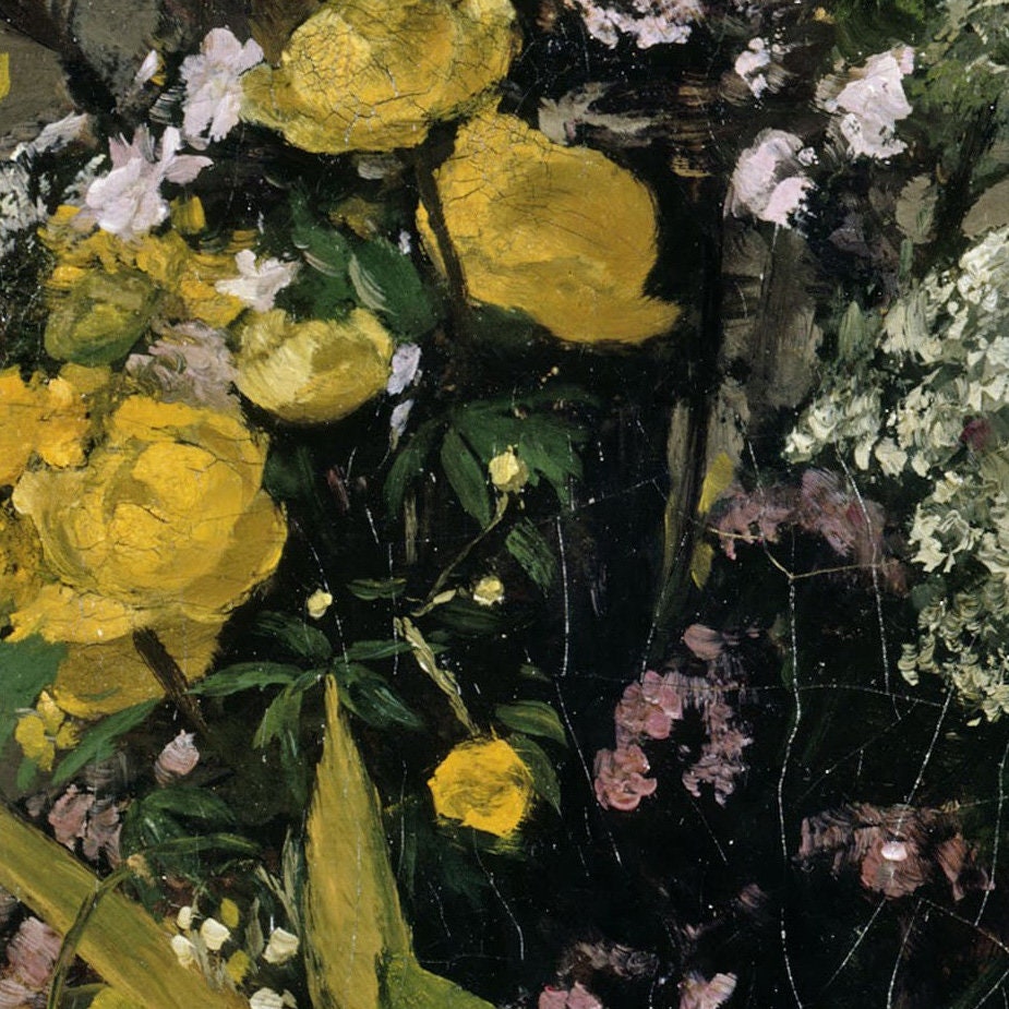 Hans Thoma Wildflower Bouquet: 3D Textured Print