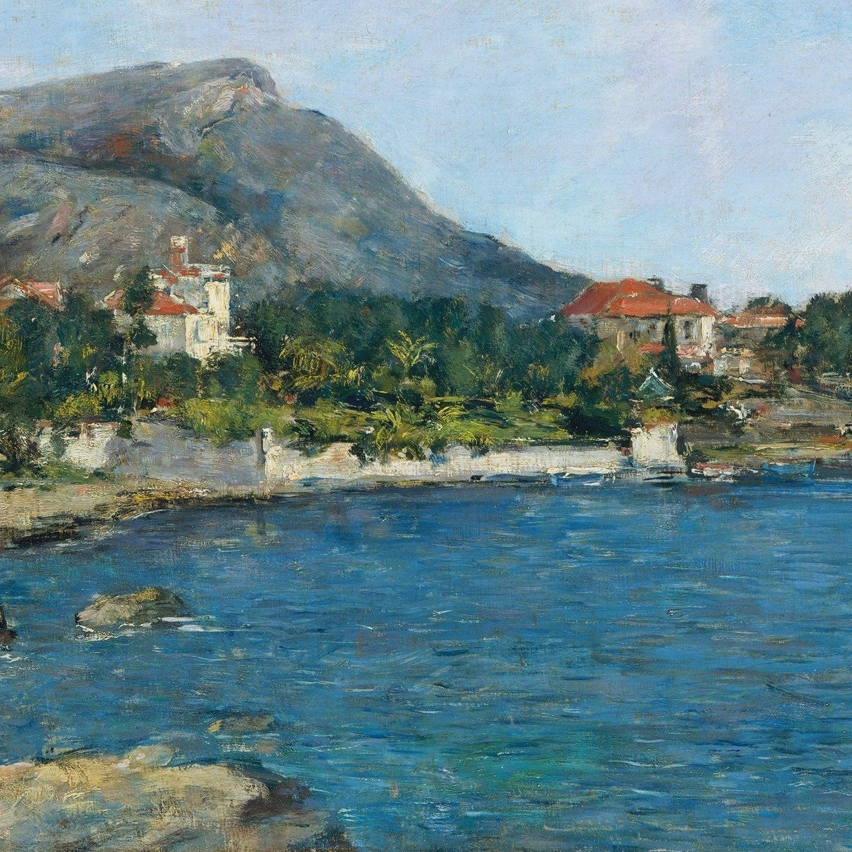 Eugène Boudin Seascape Print: Beaulieu Bay of Fourmis, 3D Textured Art