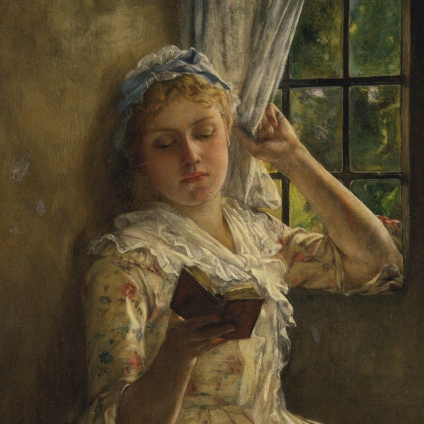 Frank Millet Print: A Cosey Corner, 3D Textured Oil Painting Reproduction