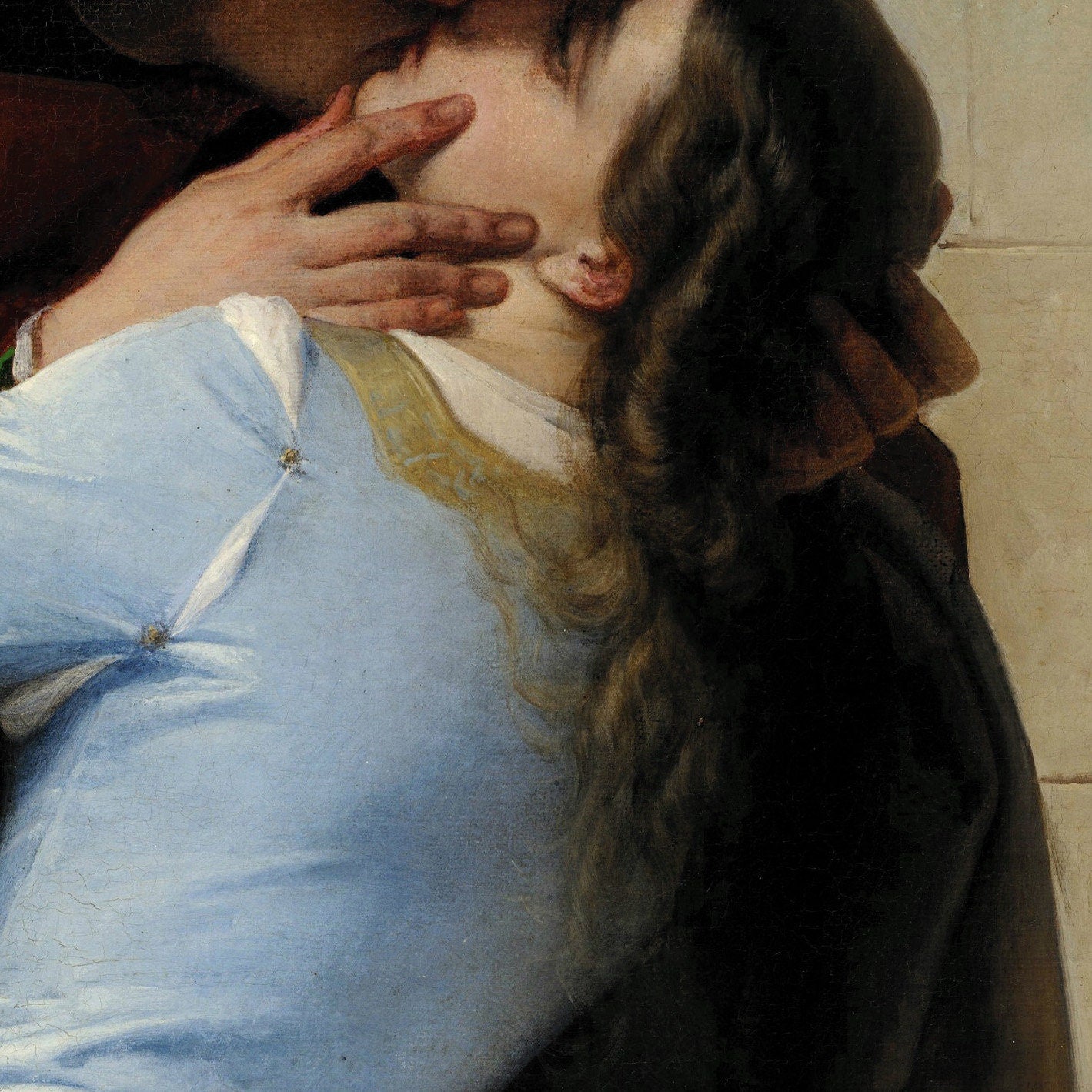 El Beso 3D Print: Francesco Hayez Textured Oil Painting Reproduction
