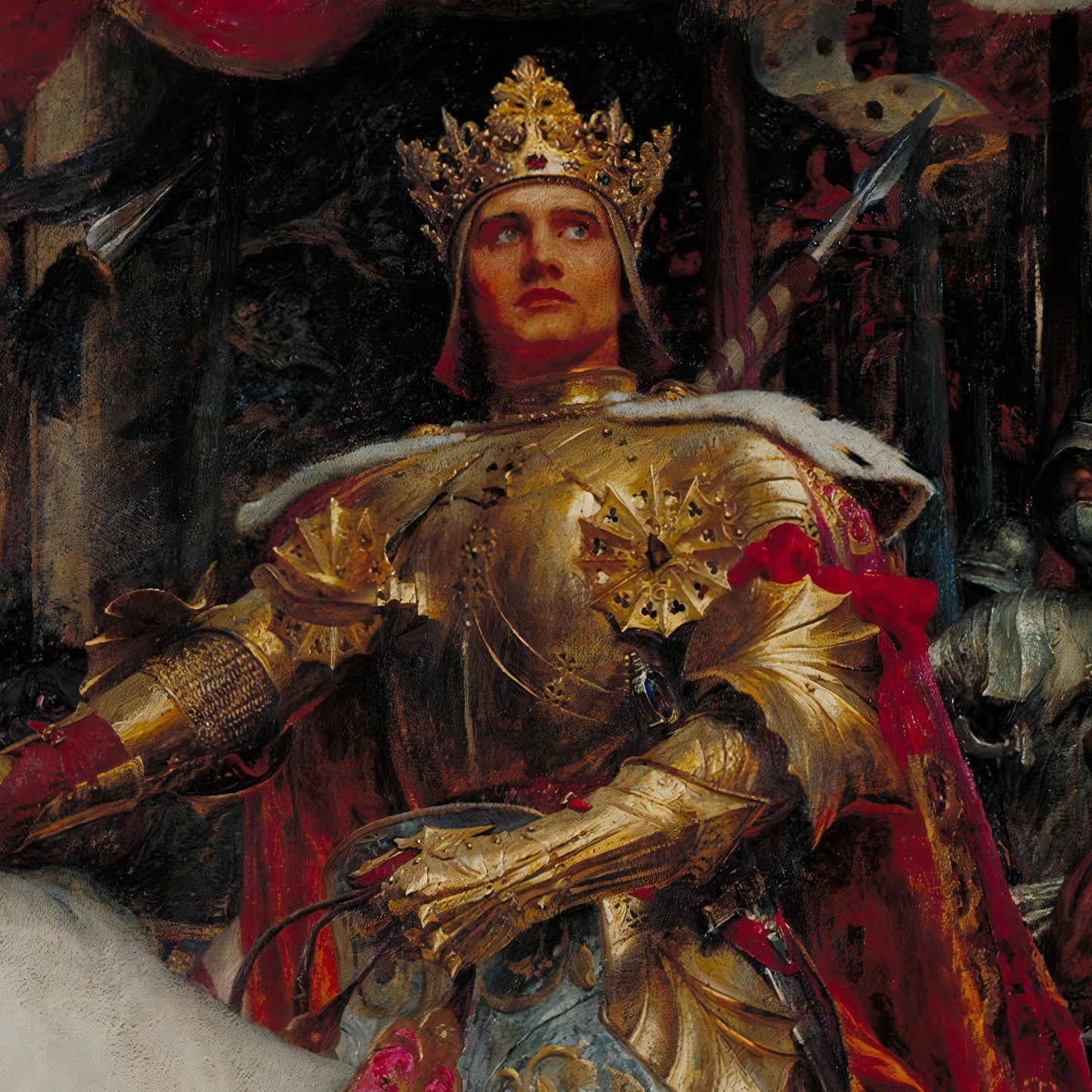 The Two Crowns by Frank Dicksee: 3D Textured Art Print
