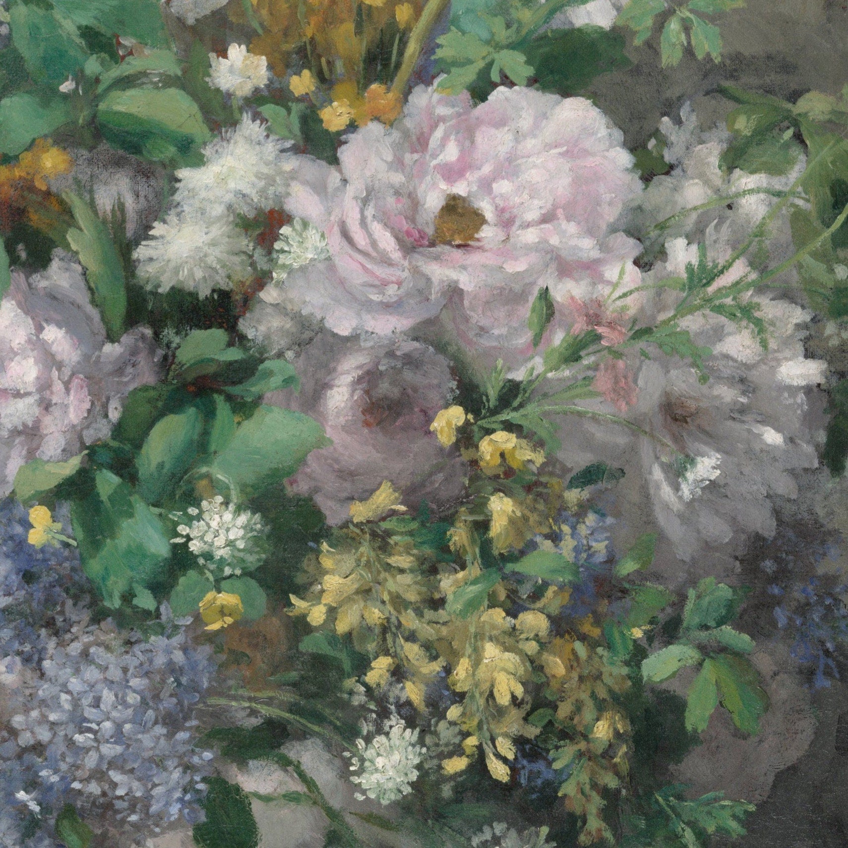 Spring Bouquet by Pierre Auguste Renoir, 3d Printed with texture and brush strokes looks like original oil painting.