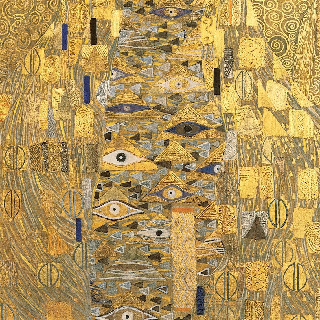 Adele Bloch-Bauer I 3D Print by Gustav Klimt: Textured Art Reproduction
