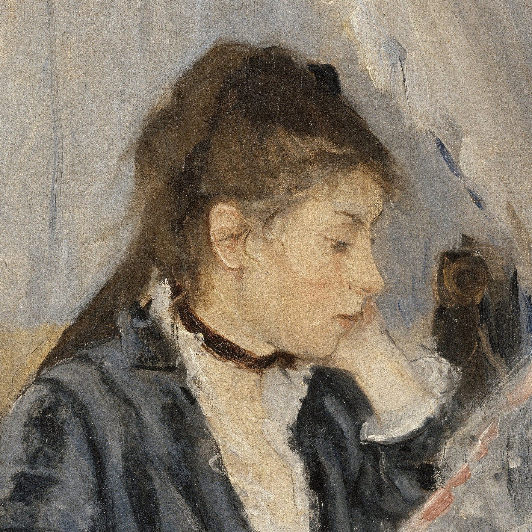 Berthe Morisot 'The Cradle' 3D Print: Textured Oil Painting Replica