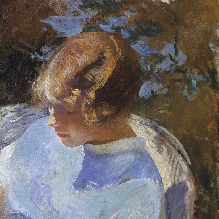 Edmund Tarbell Print: Marjorie and Little Edmund, 3D Textured Art