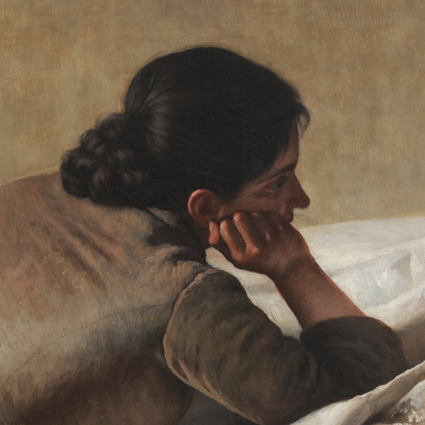 Luigi Di Giovanni: A Mother Watching Over Her Child - 3D Printed Textured Art