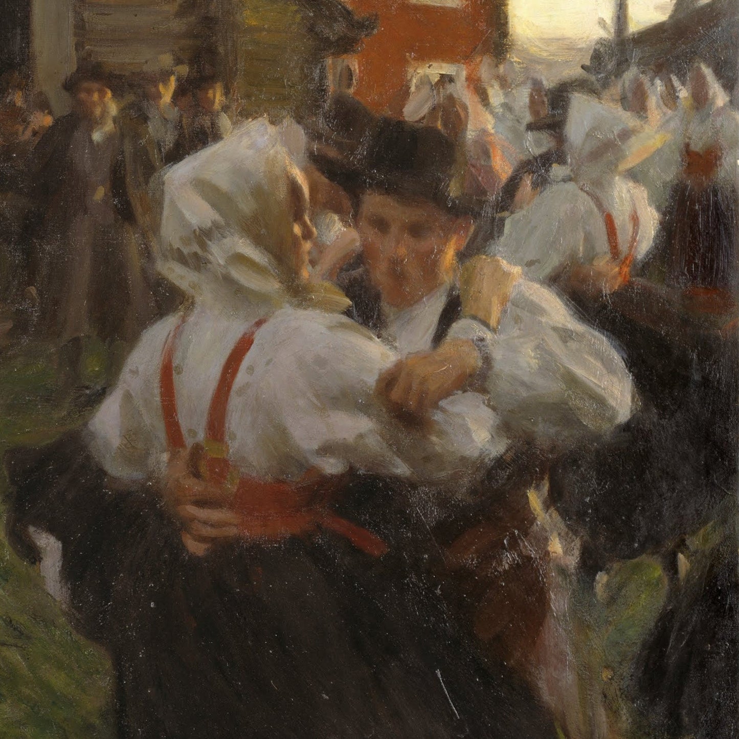 Anders Zorn Midsummer Dance 3D Print: Textured Oil Painting Reproduction
