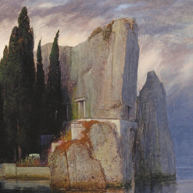 Isle of the Dead 3D Print, Arnold Böcklin Reproduction, Textured Oil Painting