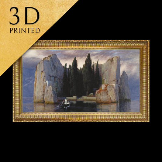 The Isle of the Dead by Arnold Böcklin, 3d Printed with texture and brush strokes looks like original oil painting.