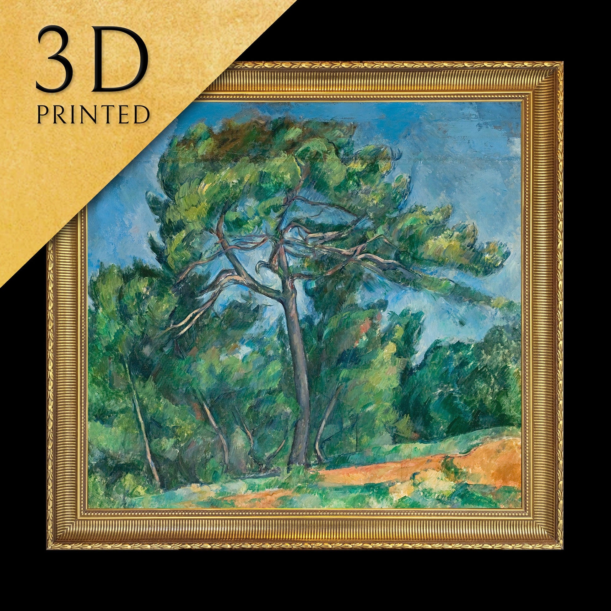 The Great Pienne by Paul Cezanne, 3d Printed with texture and brush strokes looks like original oil painting