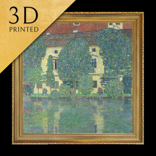 Schloss Kammer on Lake Attersee III by Gustav Klimt, 3d Printed with texture and brush strokes looks like original oil painting.