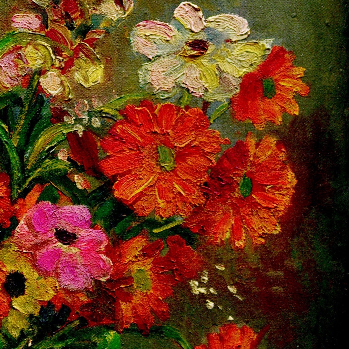 Guan Zilan - Vase of Flowers - 3D Textured Print