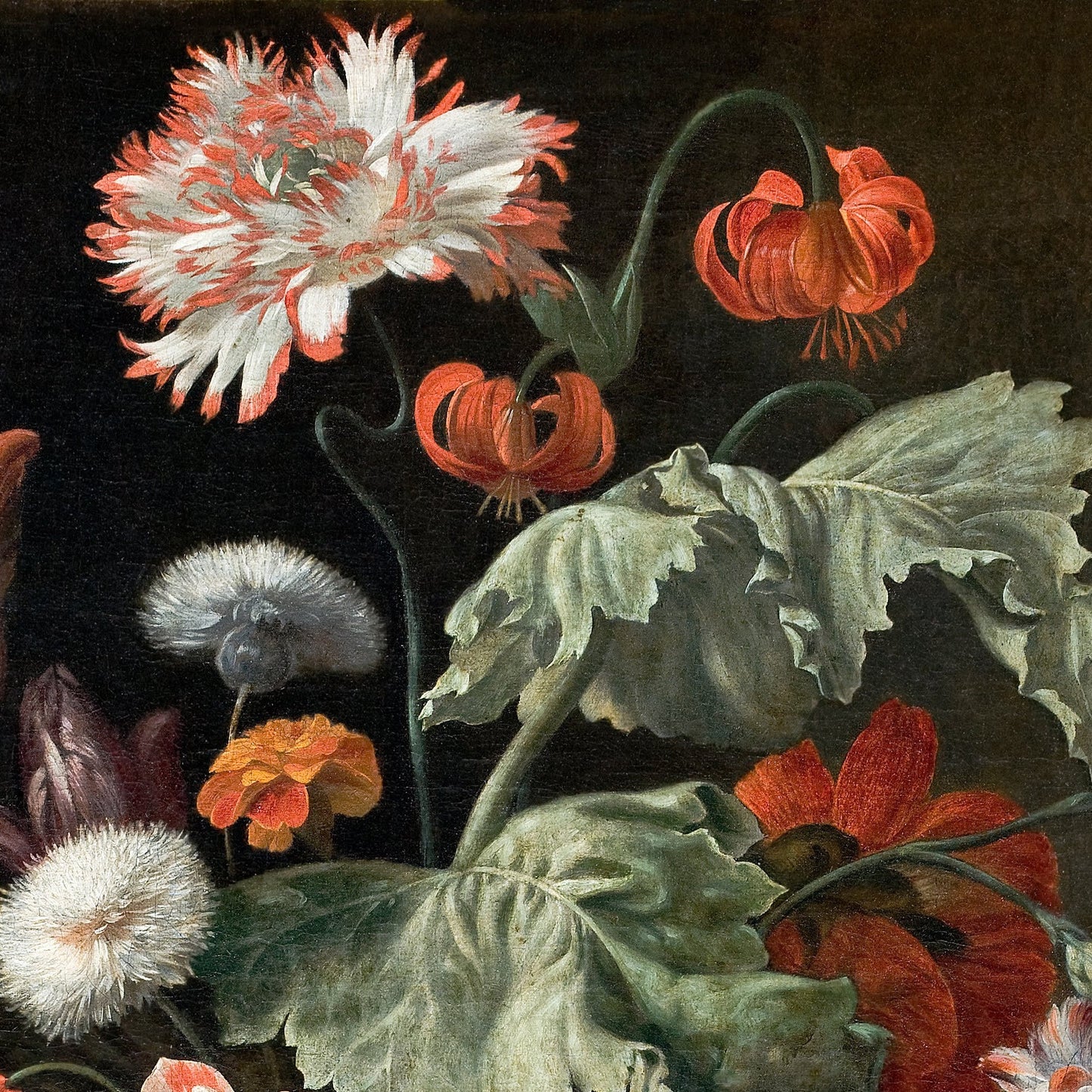 Rachel Ruysch Flowers Still Life: Textured 3D Print