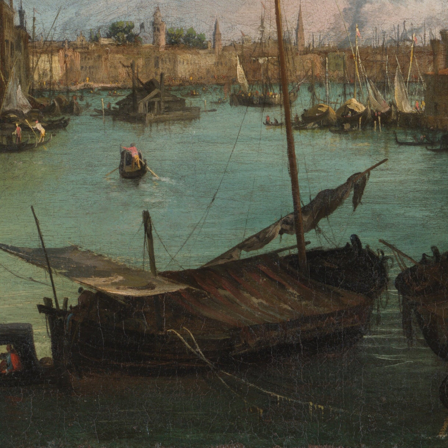 The Grand Canal in Venice by Canaletto, 3d Printed with texture and brush strokes looks like original oil painting.