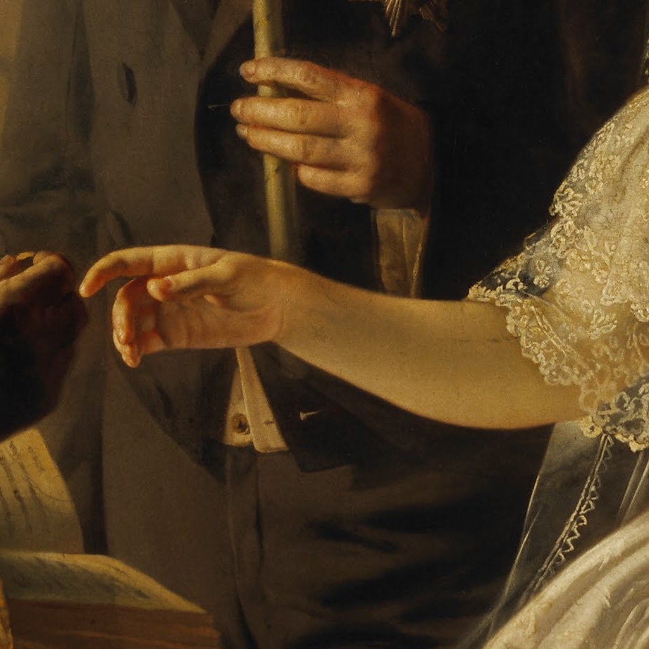 Vasily Pukirev's Unequal Marriage: 3D Textured Oil Painting Reproduction