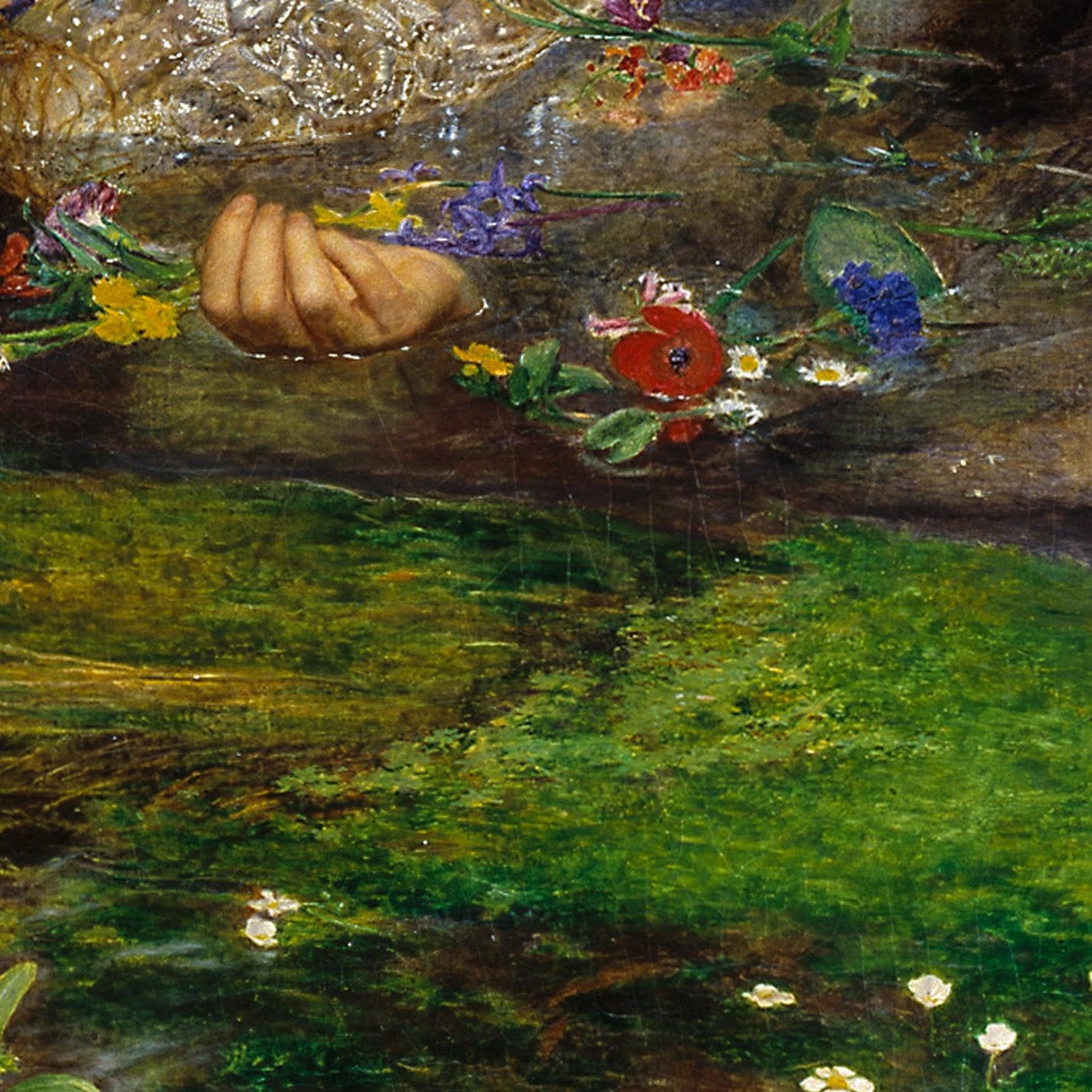 Ophelia by Millais: 3D Textured Print - Museum Quality