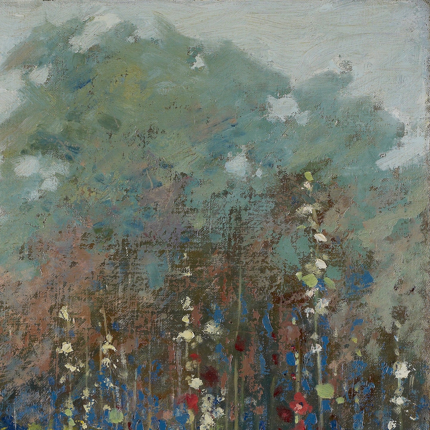 A Garden in September by Mary Hiester Reid, 3d Printed with texture and brush strokes looks like original oil painting.