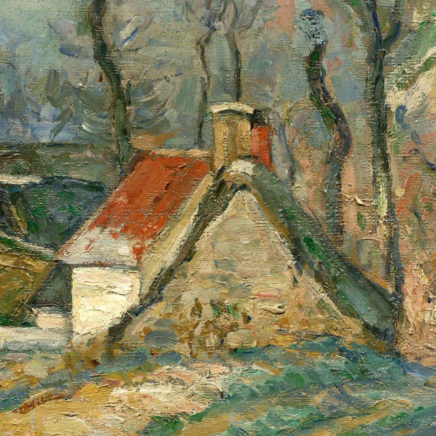 Paul Cezanne 'Detour in Auvers' 3D Textured Print
