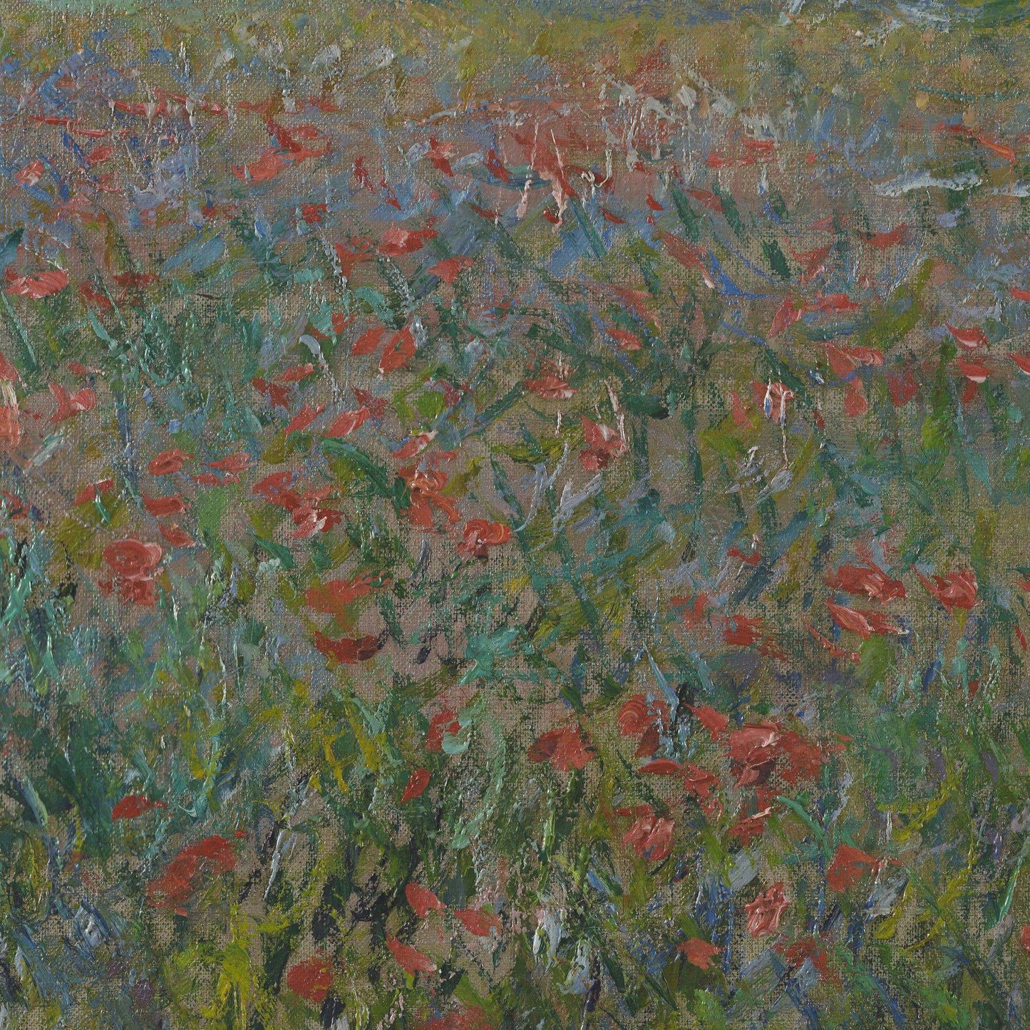 Monet Poppy Field 3D Print: Textured Impressionist Art