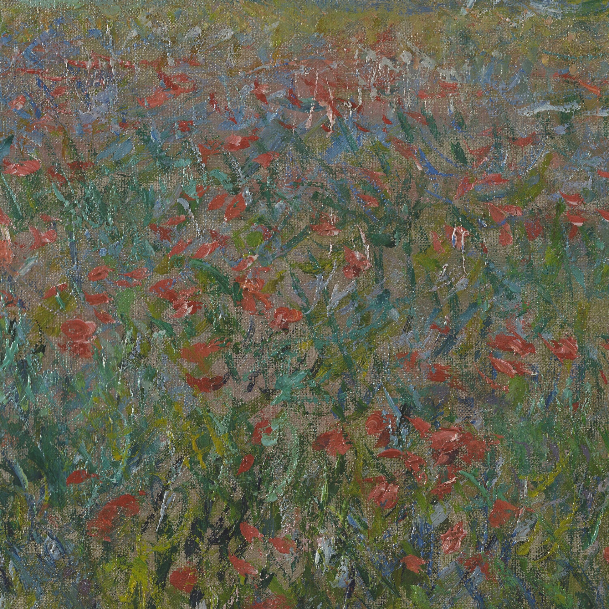 Champ de coquelicots by Claude Monet, 3d Printed with texture and brush strokes looks like original oil painting.