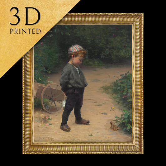 The Young Biologist by Paul Peel, 3d Printed with texture and brush strokes looks like original oil painting