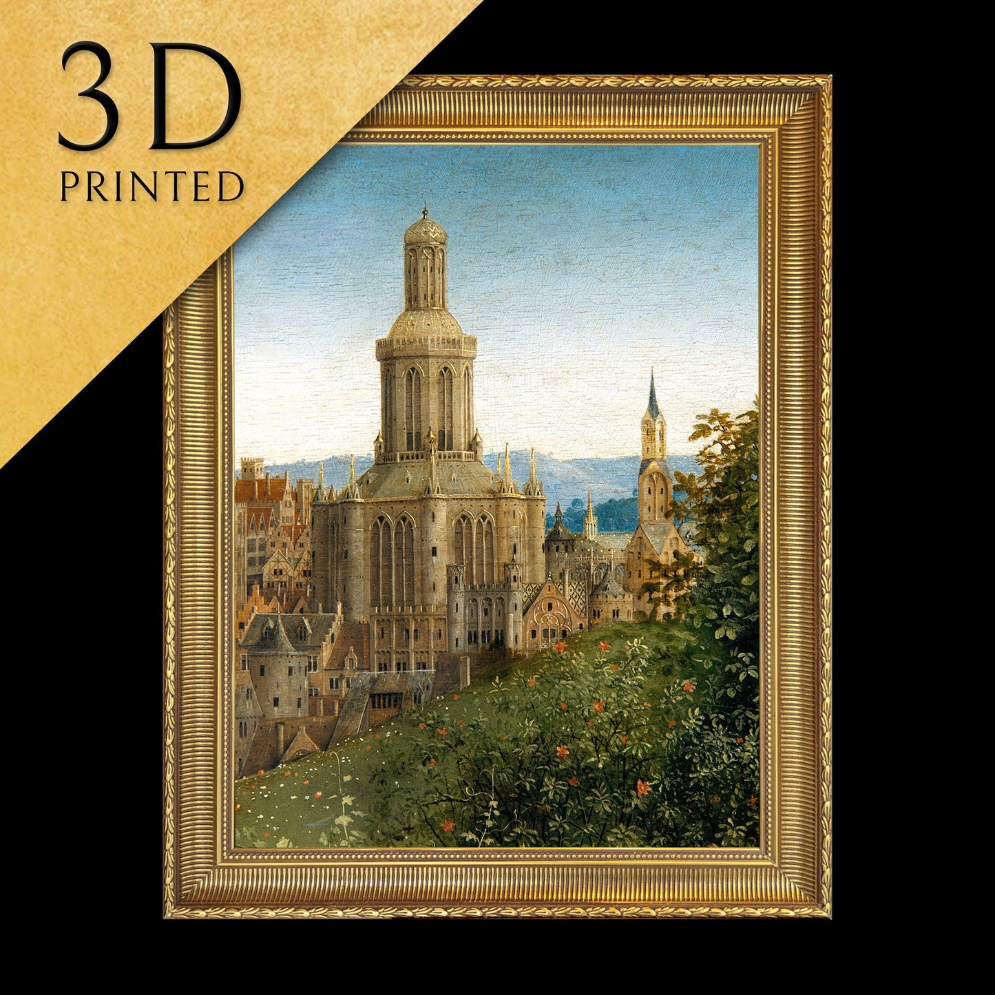 The Ghent Altarpiece by Jan van Eyck, 3d Printed,oil-painting,canvas,frame,wall decor,landscape,housewarming gifts,renaissance painting,c345